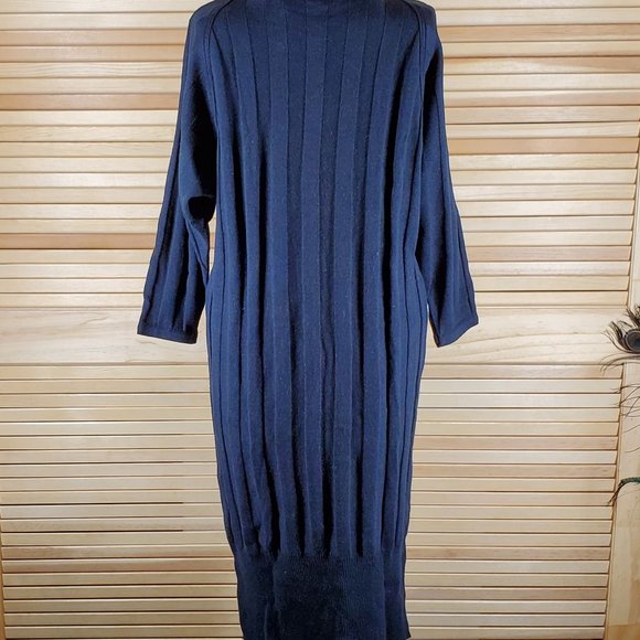 Vintage 80s black sweater dress Made in Austria - Picture 4 of 6